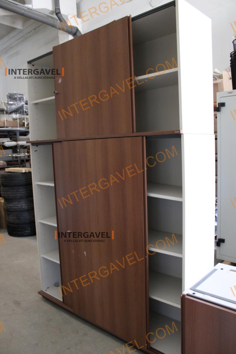 Polcos szekrény (tolóajtós-barna )