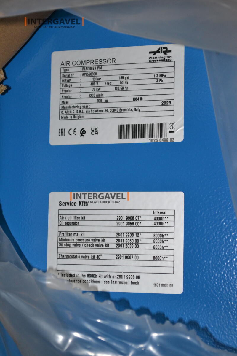 Worthington kompresszor szárító egységgel (új, bontatlan) 6