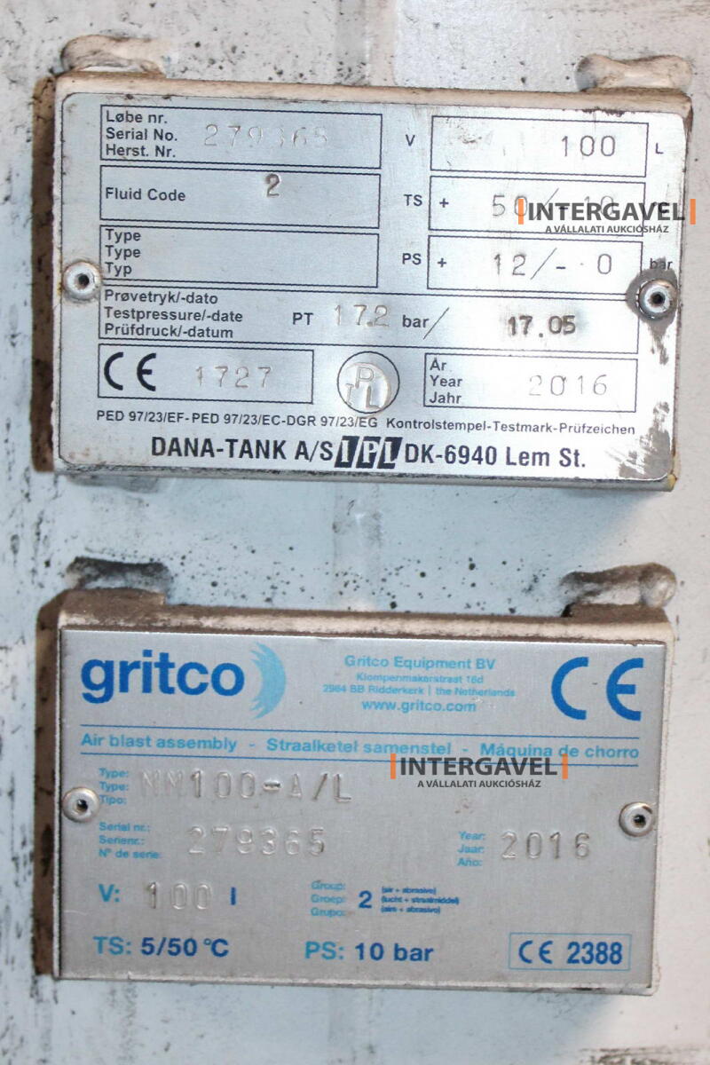 Tartály - Gritco, MM100-A/L 2