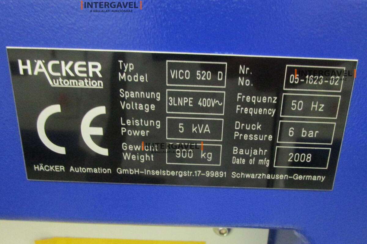 Gélező munkahely - Häcker, Vico 520 D 2