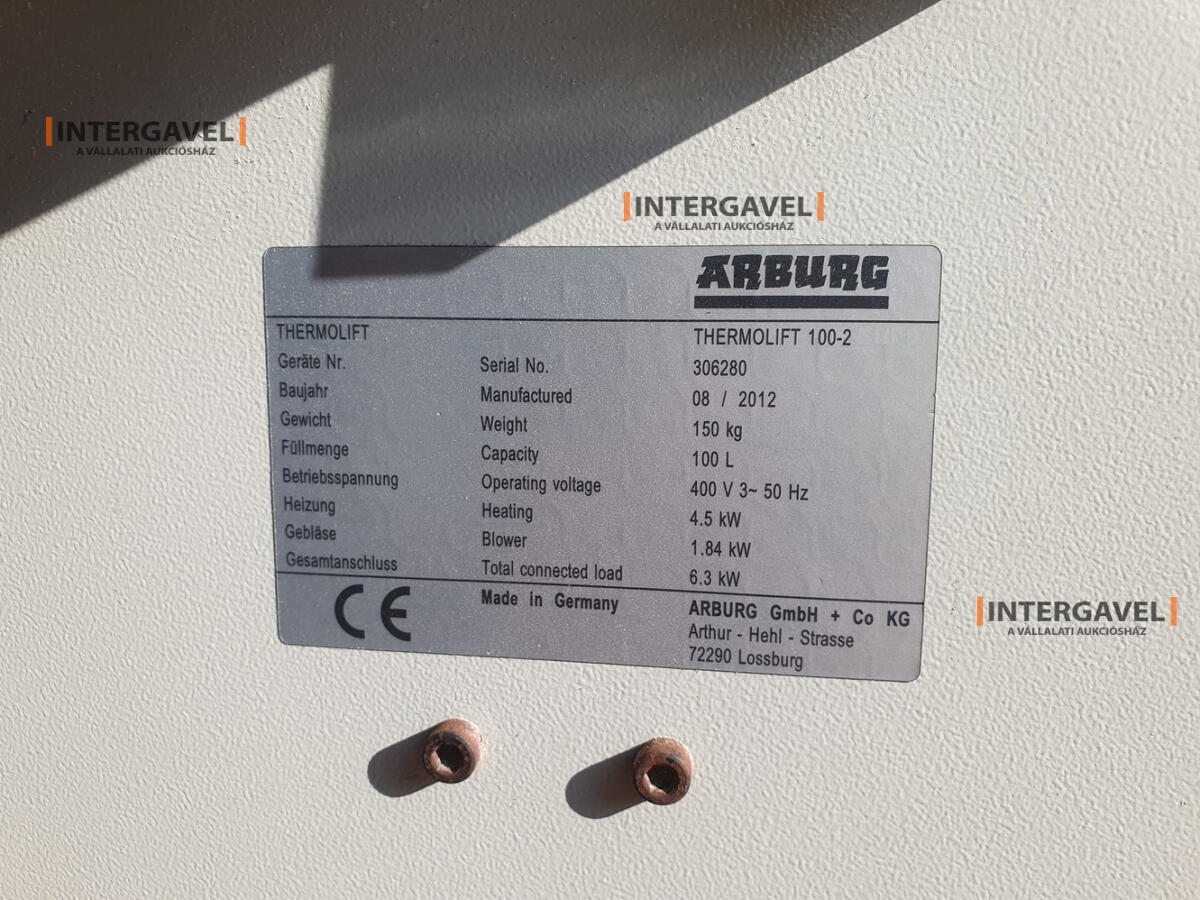Arburg Thermolift 100-2 (2012) szárazlevegős szárító és anyagfeltöltő 4