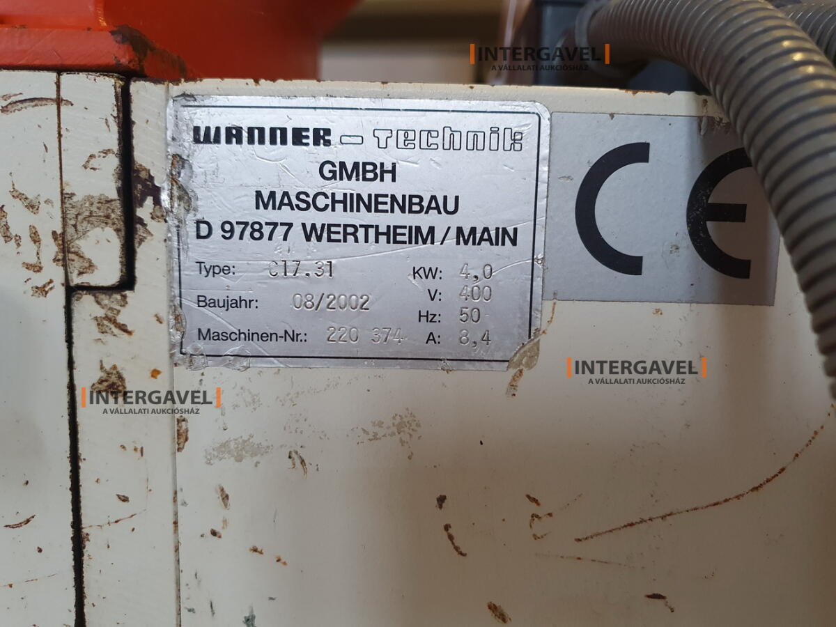 Wanner C17.31 sv (2004) műanyag daráló 4 kW-os motorral