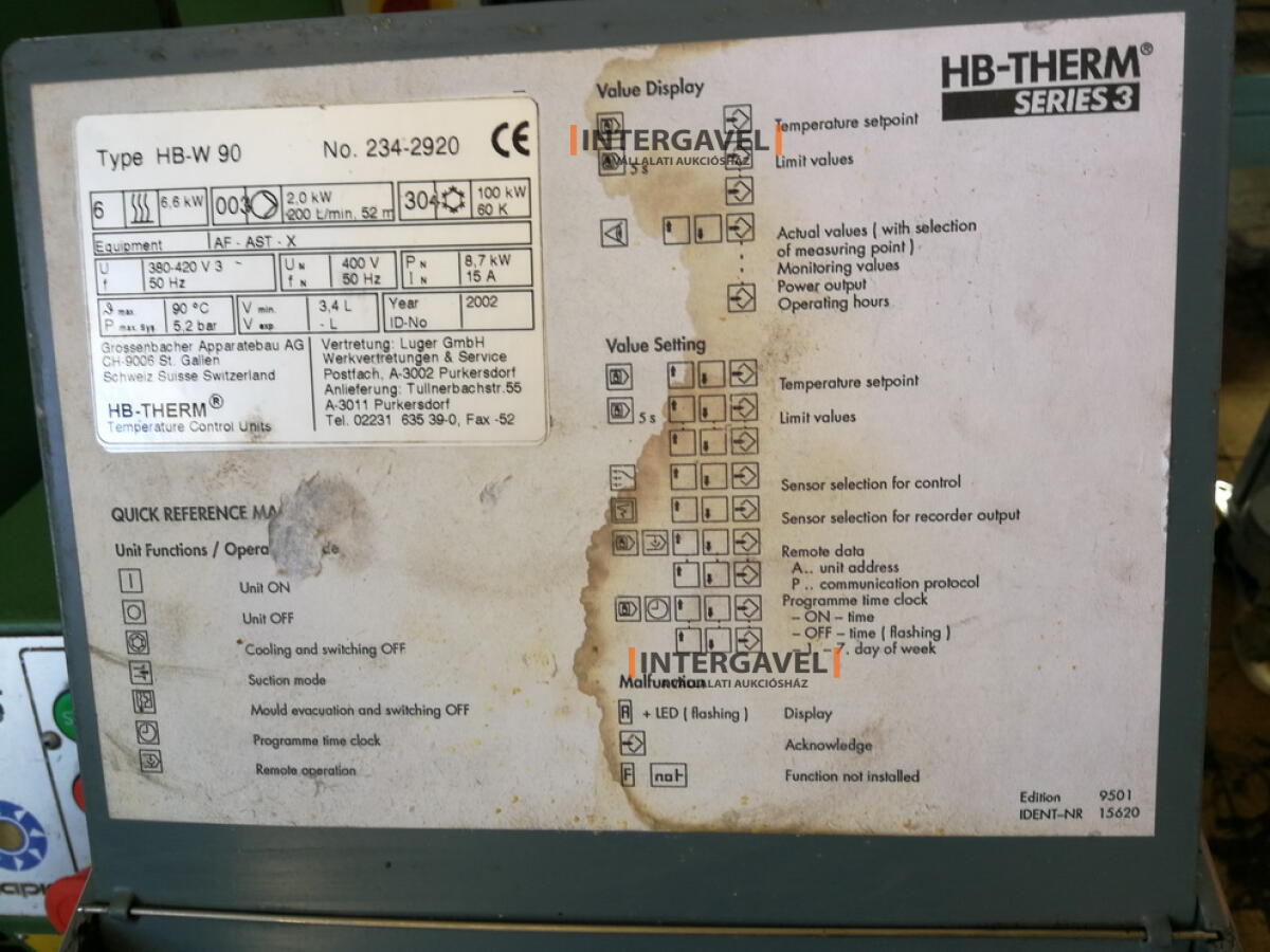HB-Therm HB-W90 temperáló 90 C-ig 2