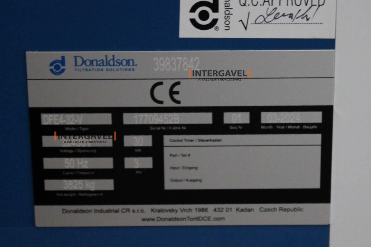 Elszívó egység - Donaldson, DFE4-32-V 2